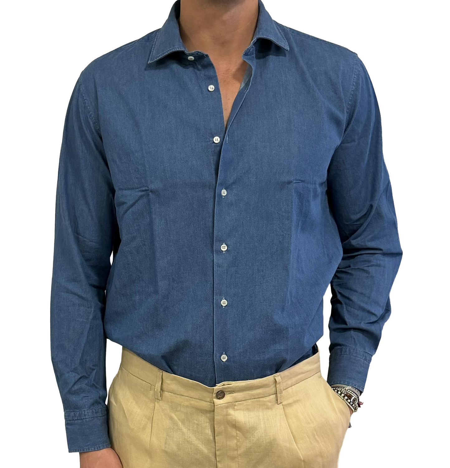 Camicia denim puro cotone