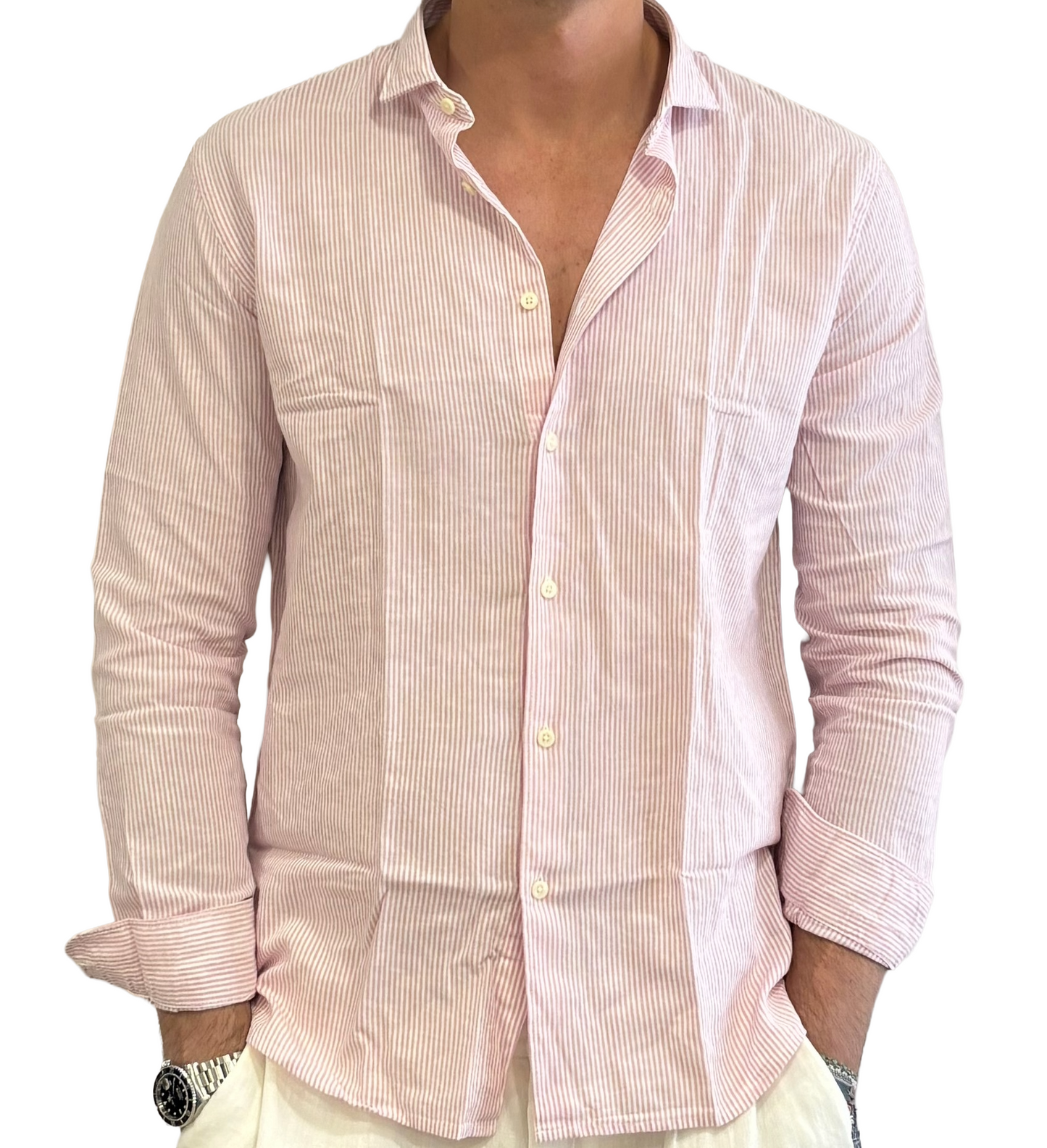 Camicia lino e cotone
