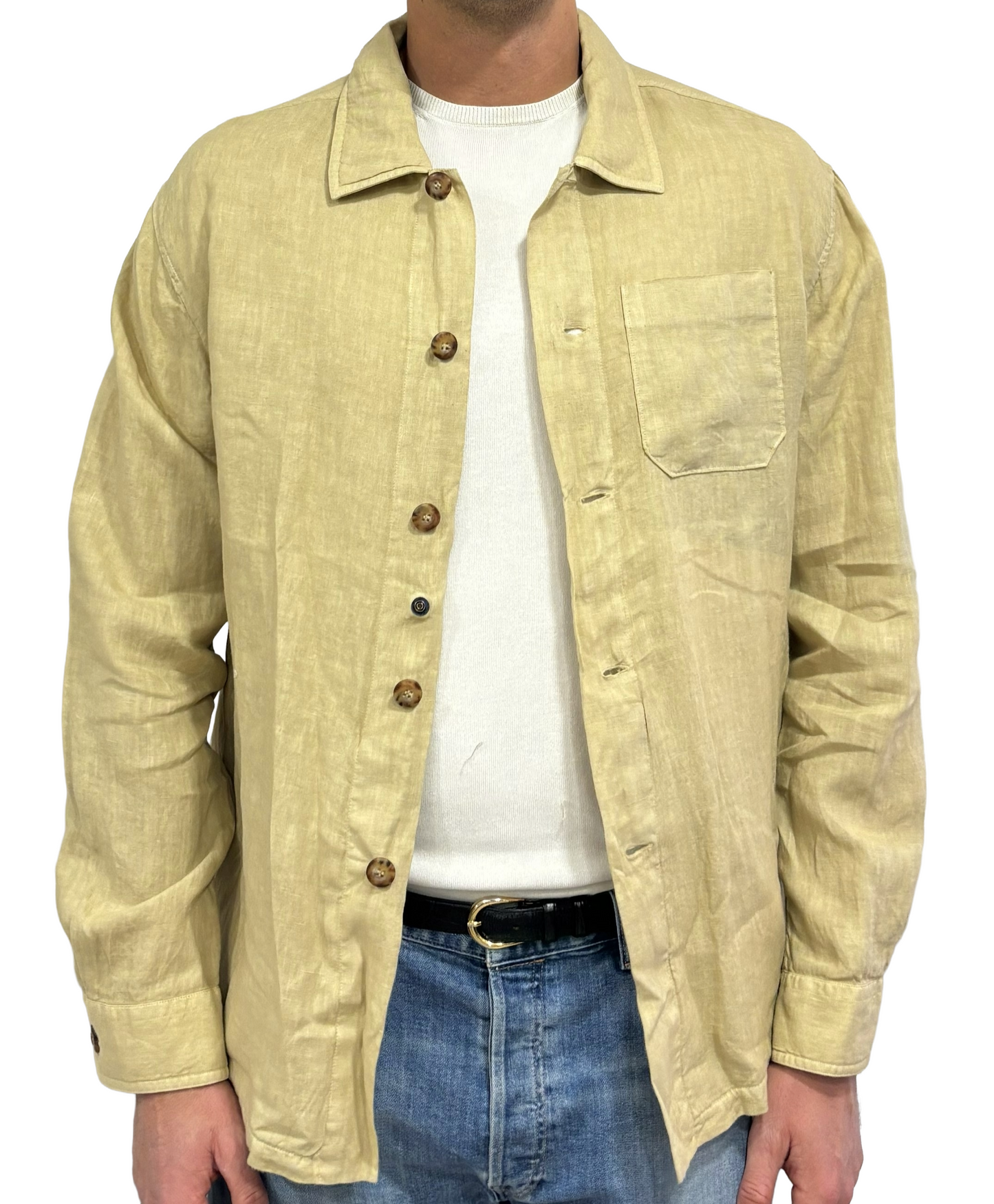 Giacca camicia puro lino Alea