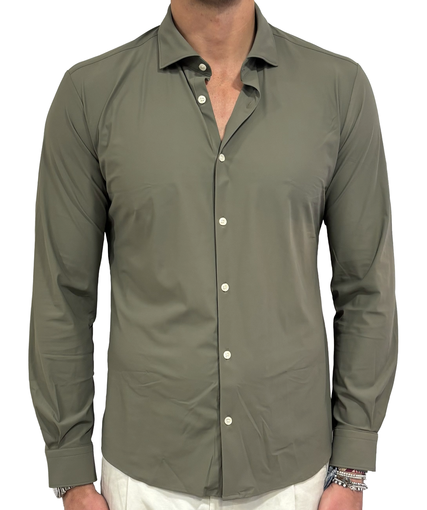 Camicia in tessuto tecnico no iron Alley Docks