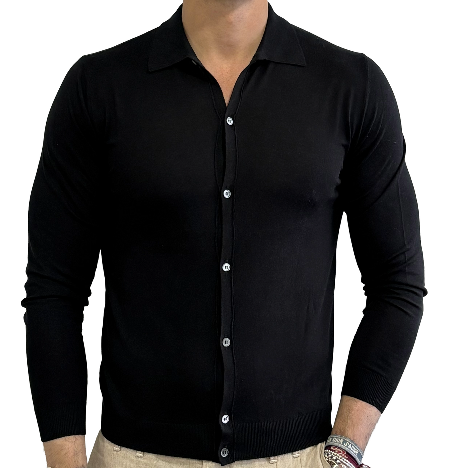 Polo camicia seta e cotone