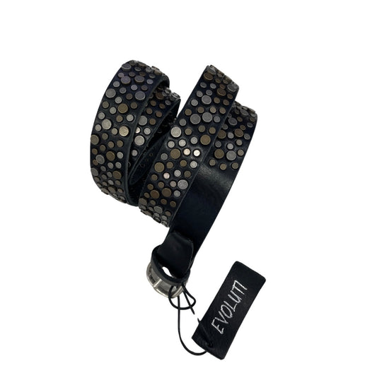 Cintura pelle liscia borchie