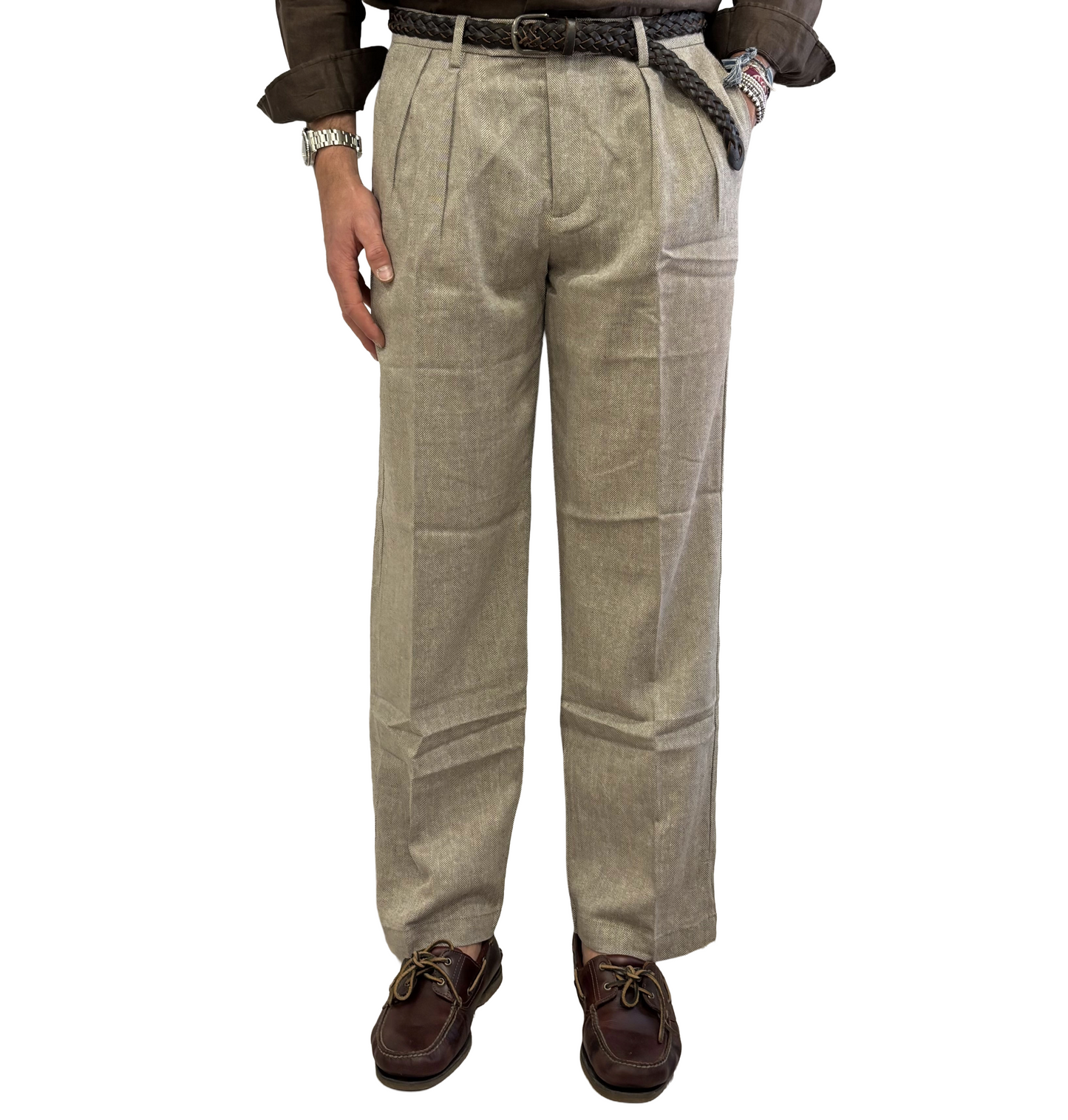 Pantalone lino e cotone Yan Simmon