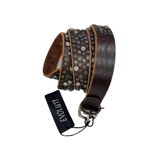 Cintura pelle liscia  borchie