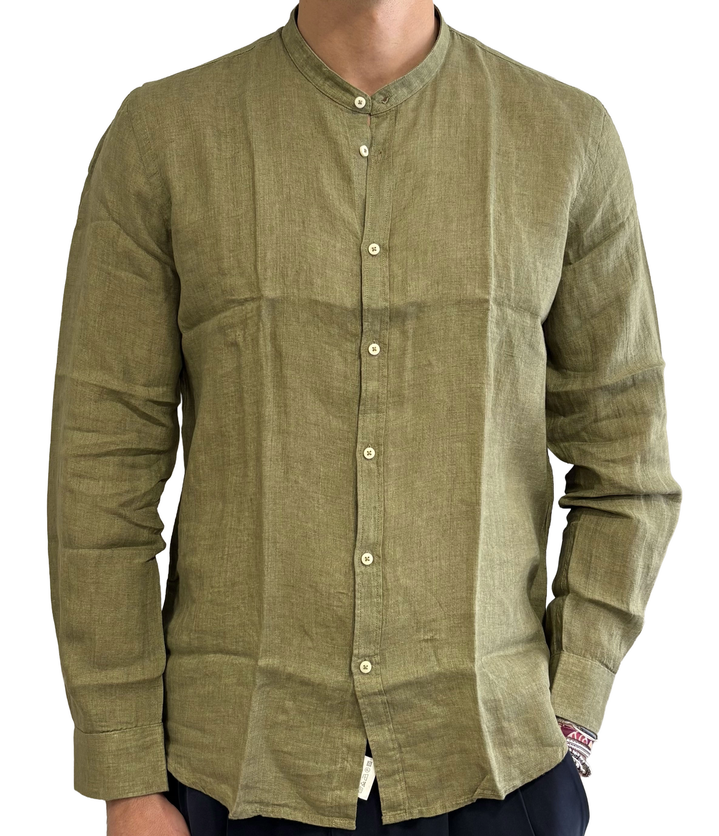 Camicia puo lino colletto coreano
