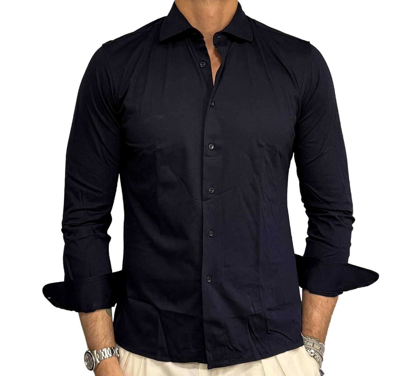 Polo camicia in jersey extra fine