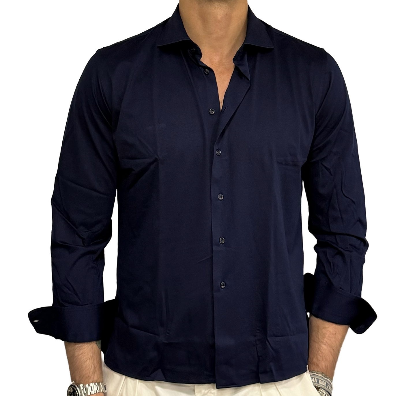 Polo camicia in jersey extra fine