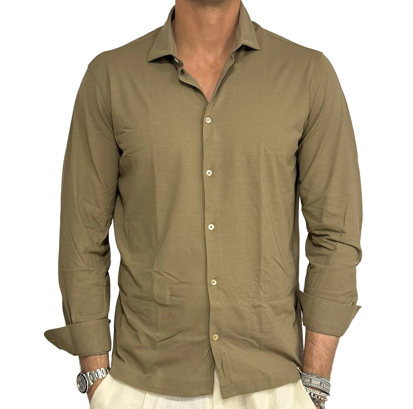 Polo camicia fresh cotton in filo di Scozia