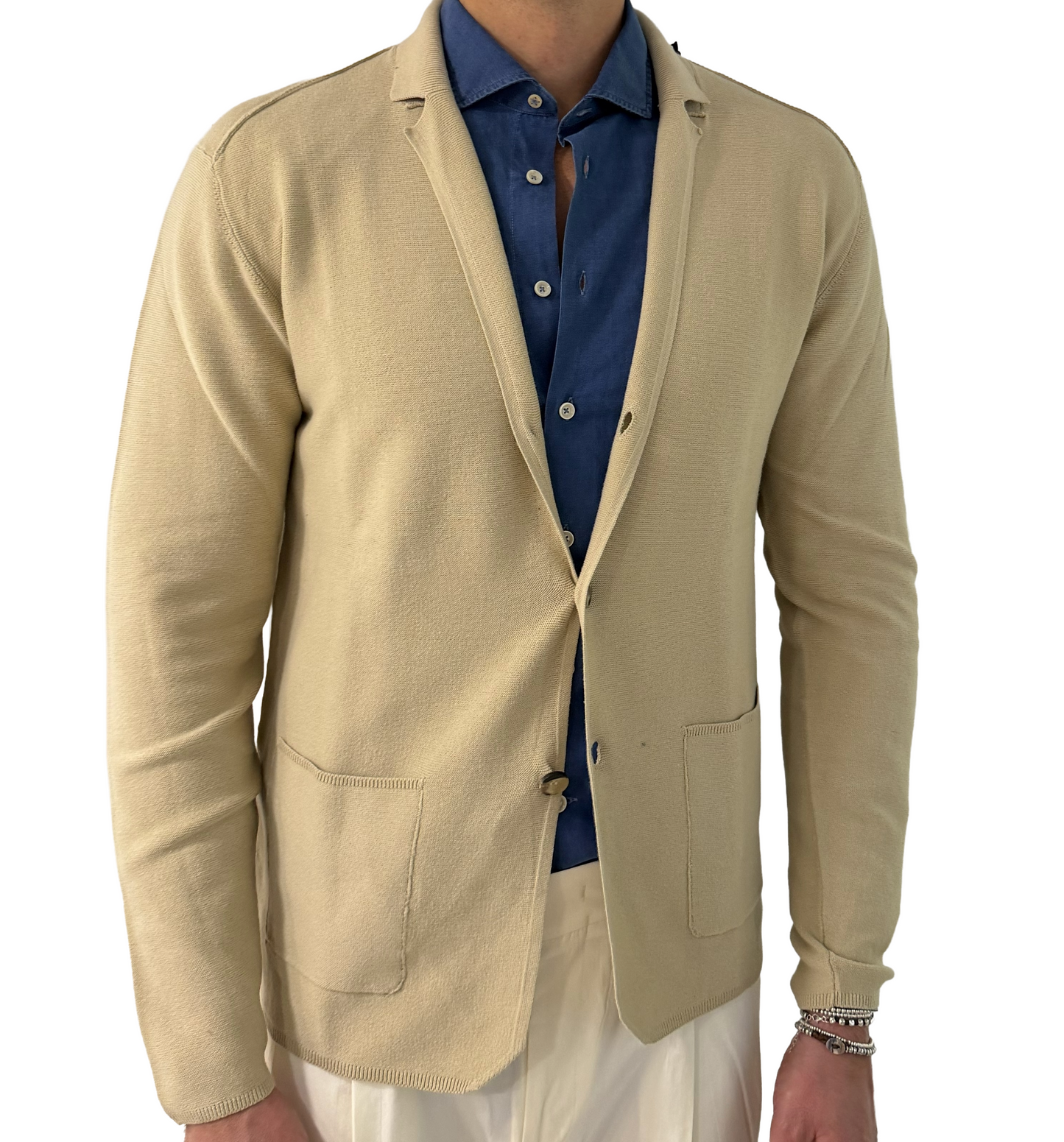 Blazer in maglia in cotone
