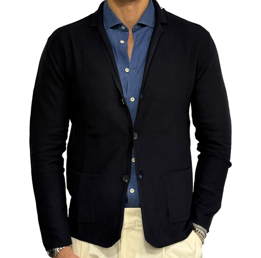 Blazer in maglia in cotone