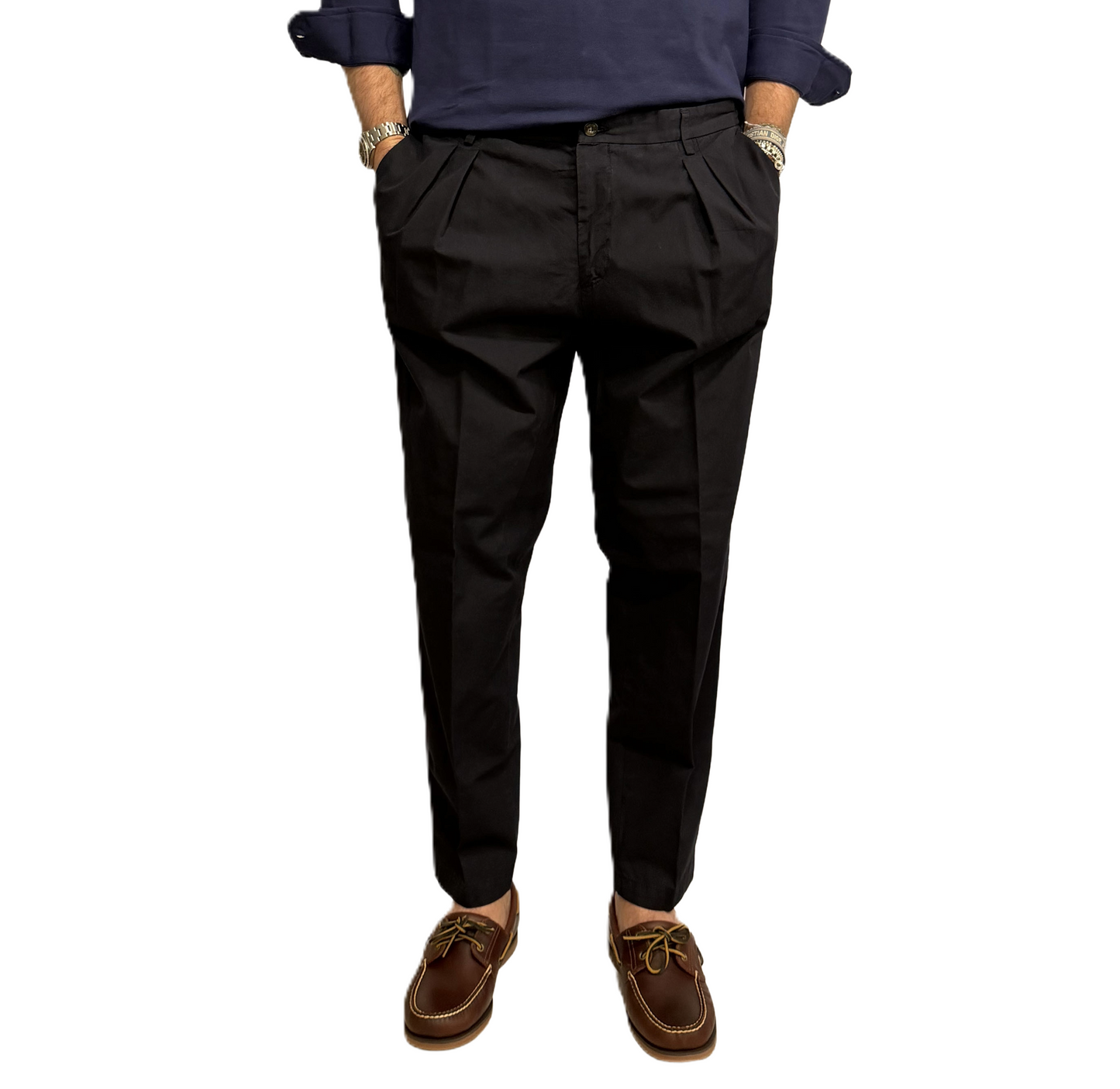 Pantalone Fourten doppia pence puro cotone