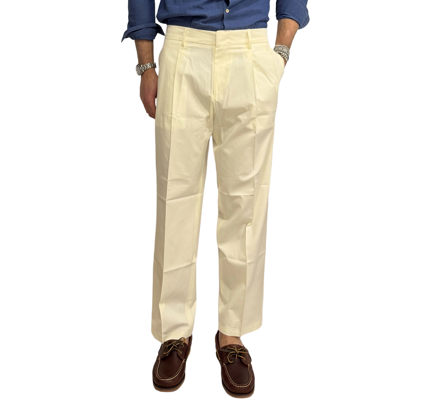 Pantalone wide leg Paul Miranda in cotone