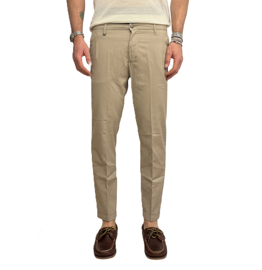 Pantalone slim Squad lino e cotone