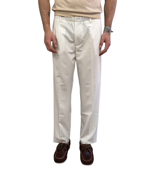 Pantalone doppia pence in viscosa