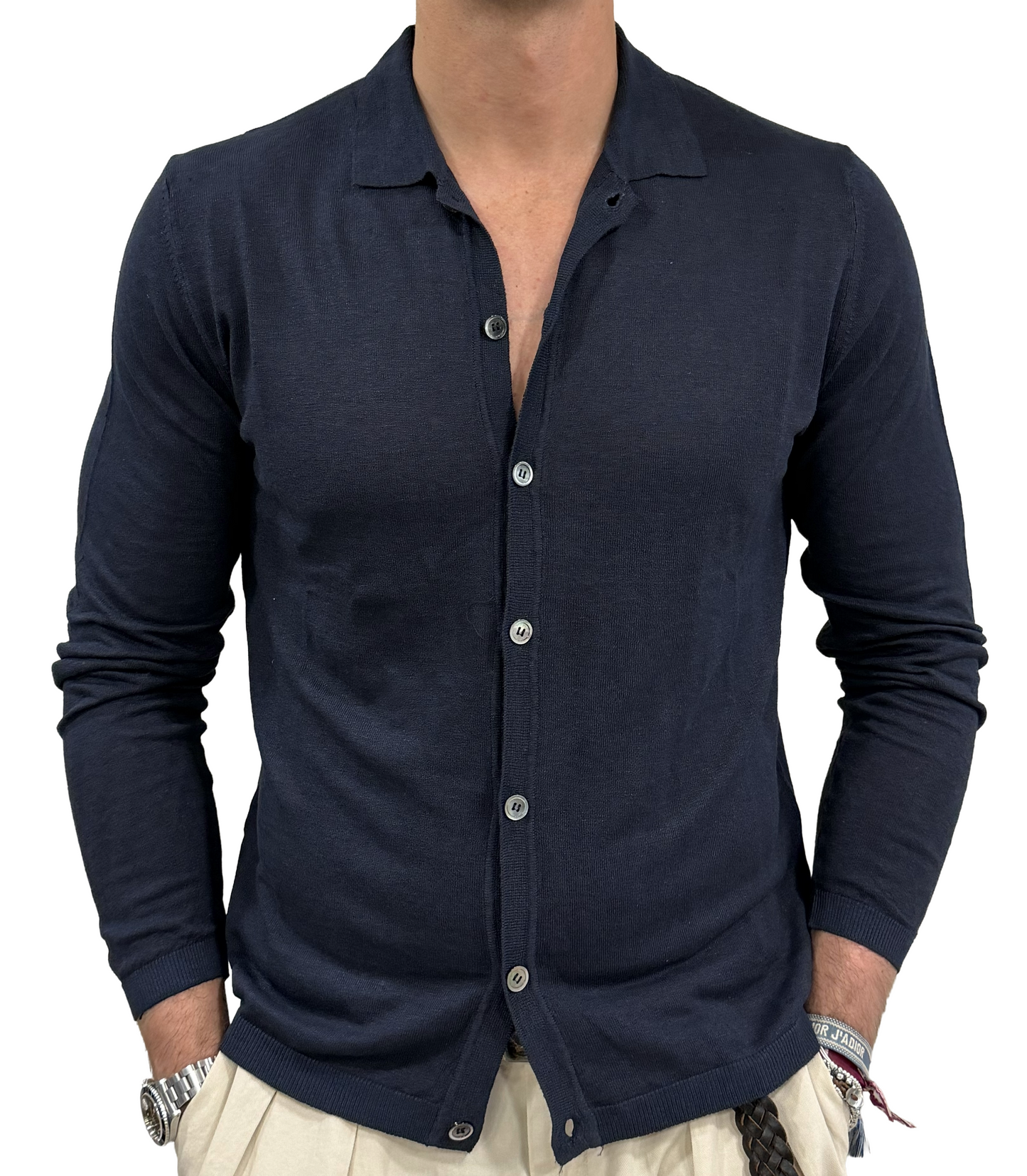 Polo camicia lino e cotone