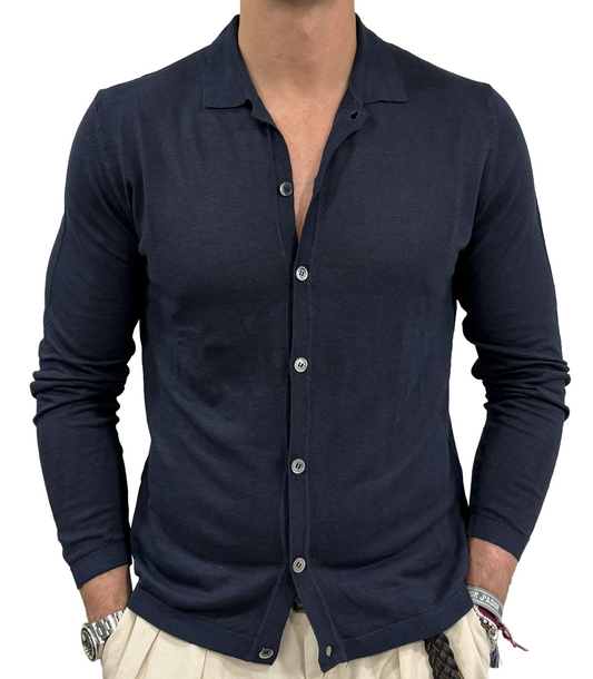 Polo camicia lino e cotone