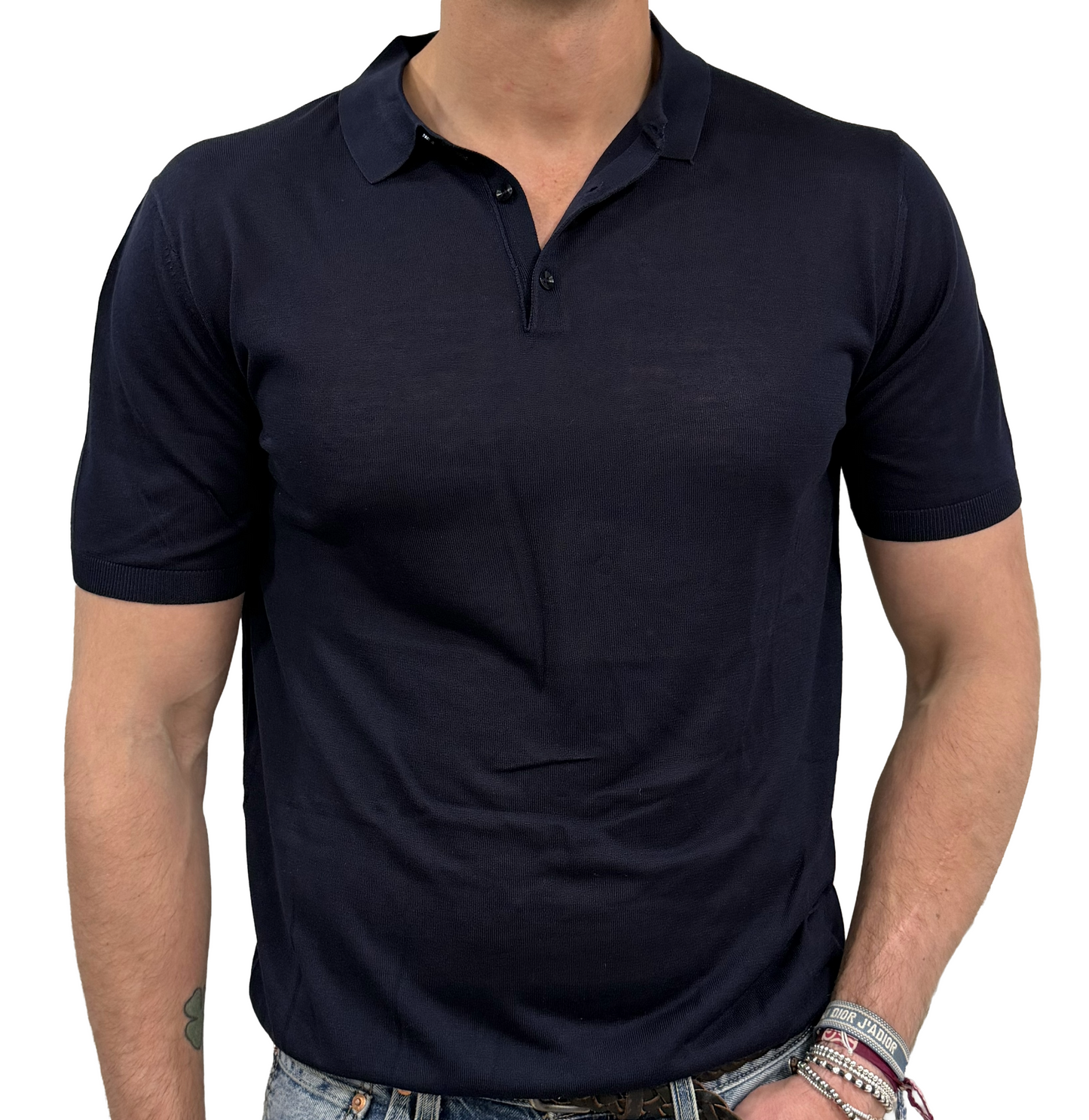 Polo seta e cotone Outfit