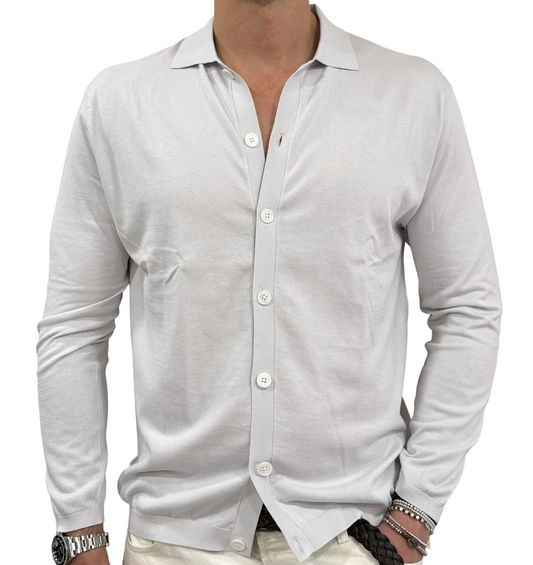 Polo camicia seta e cotone