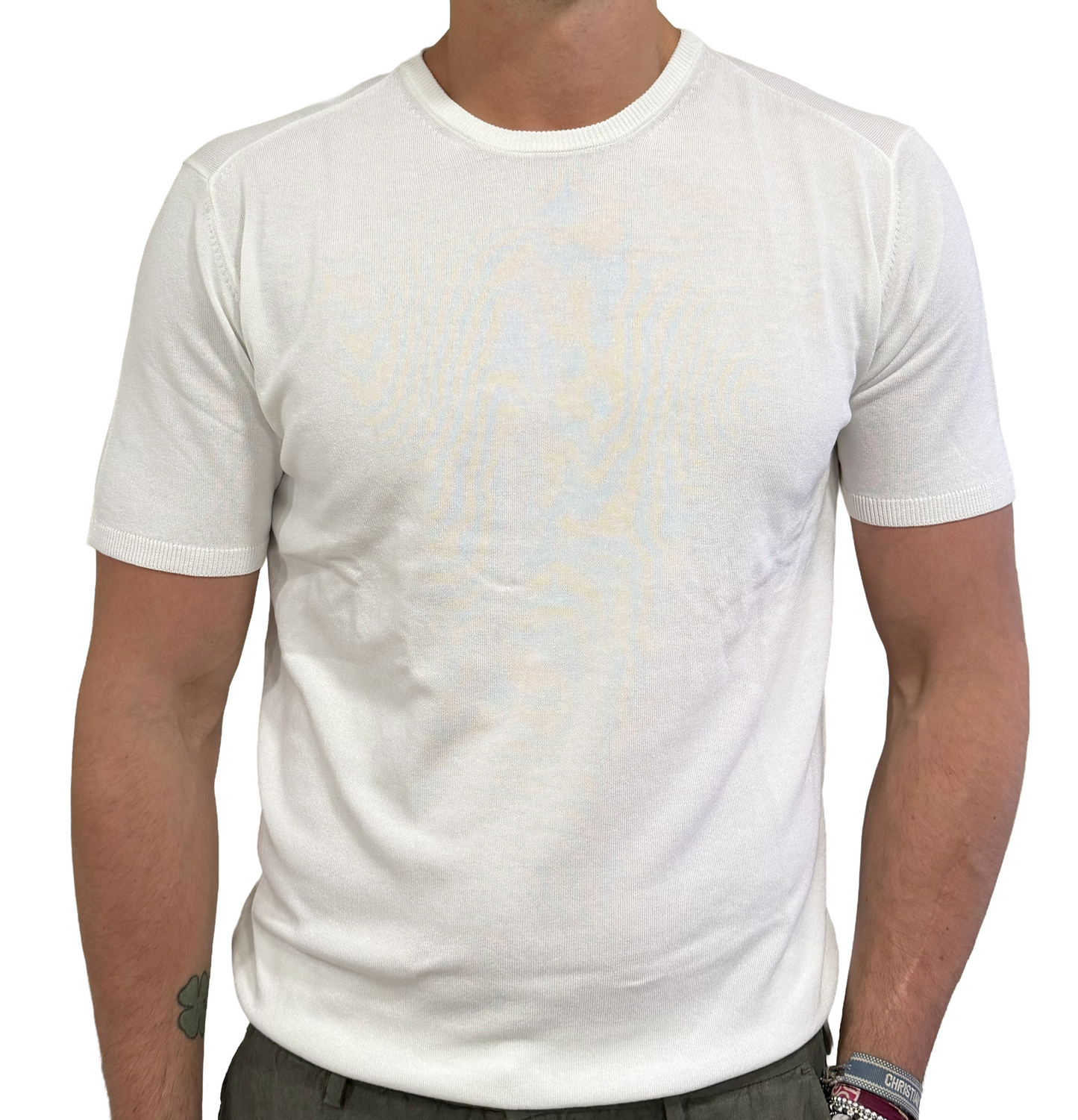 T-shirt in maglia in viscosa