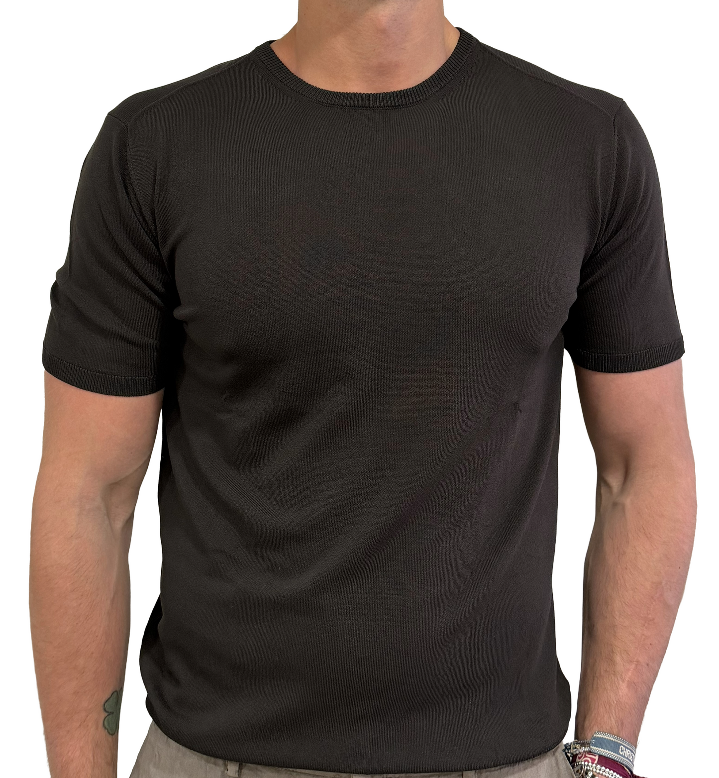 T-shirt in maglia in viscosa