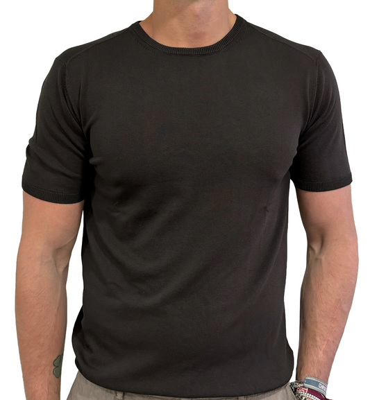 T-shirt in maglia in viscosa