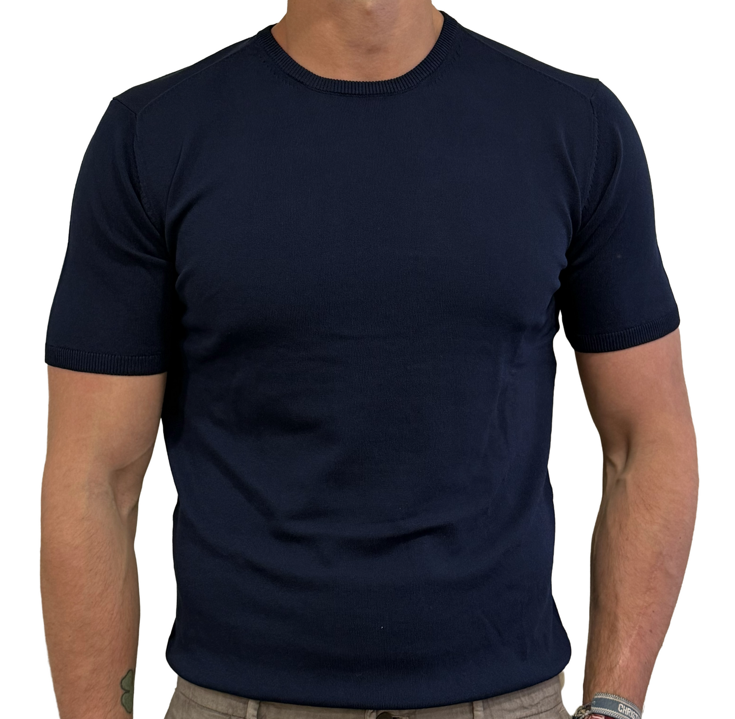T-shirt in maglia in viscosa