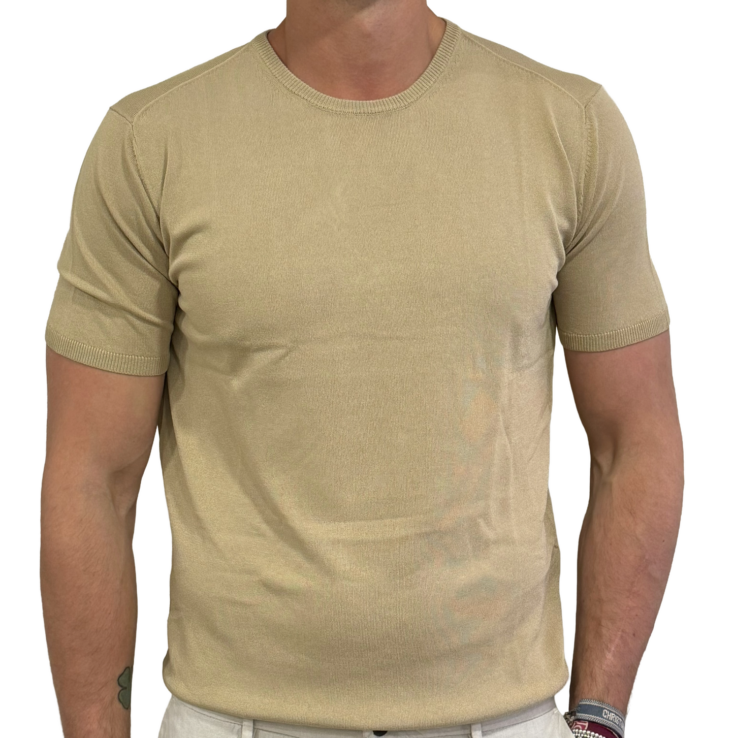 T-shirt in maglia in viscosa
