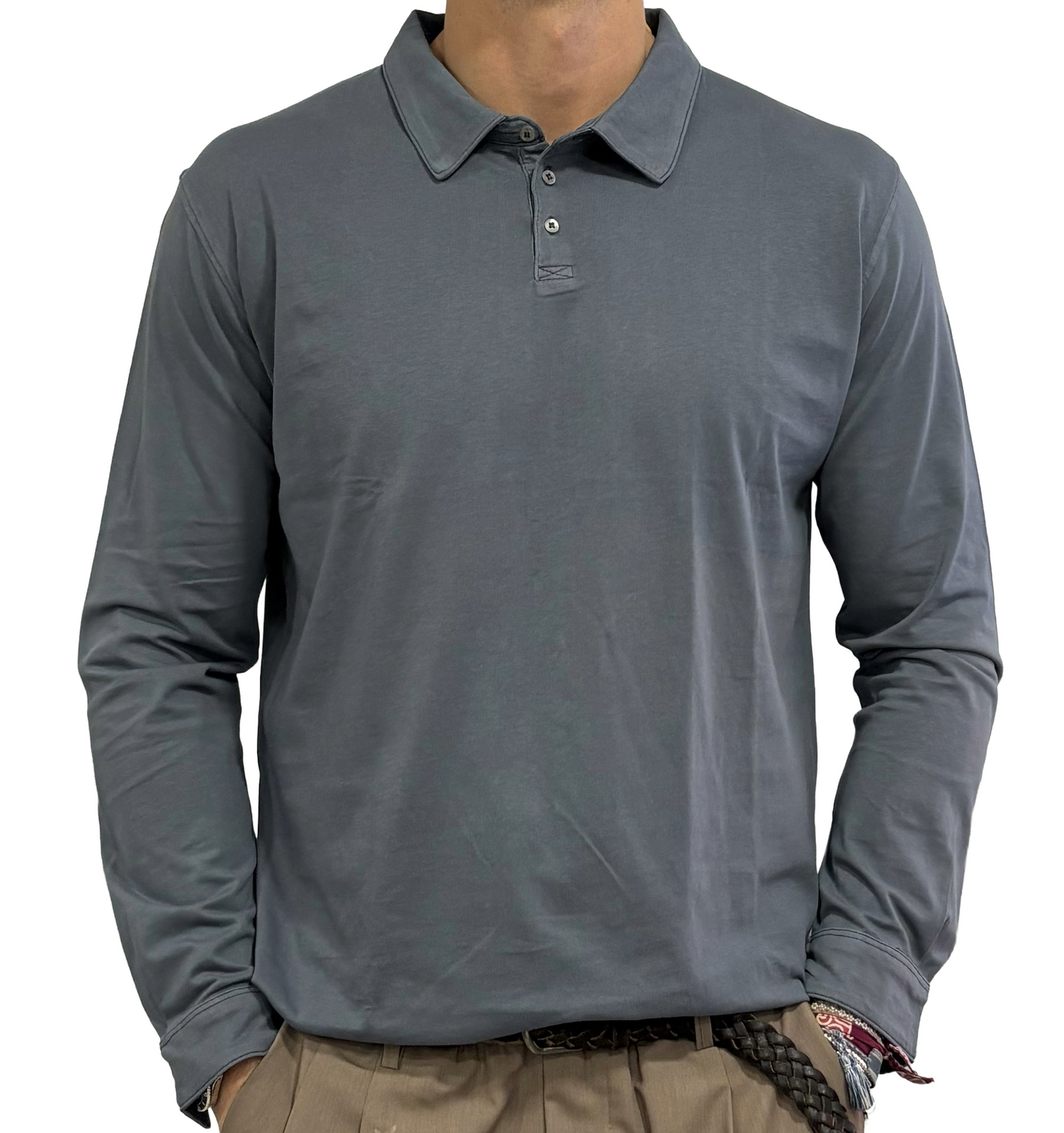 Polo camicia Homeward in jersey tre bottoni