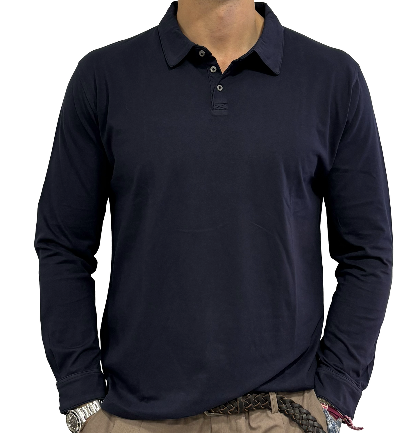 Polo camicia Homeward in jersey tre bottoni