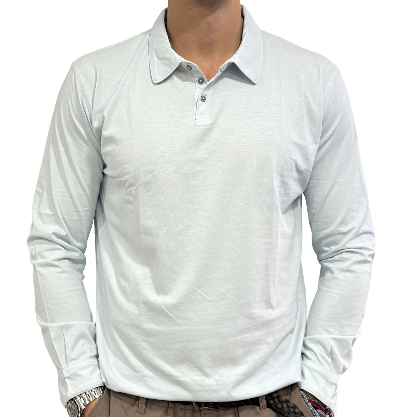 Polo camicia Homeward in jersey tre bottoni