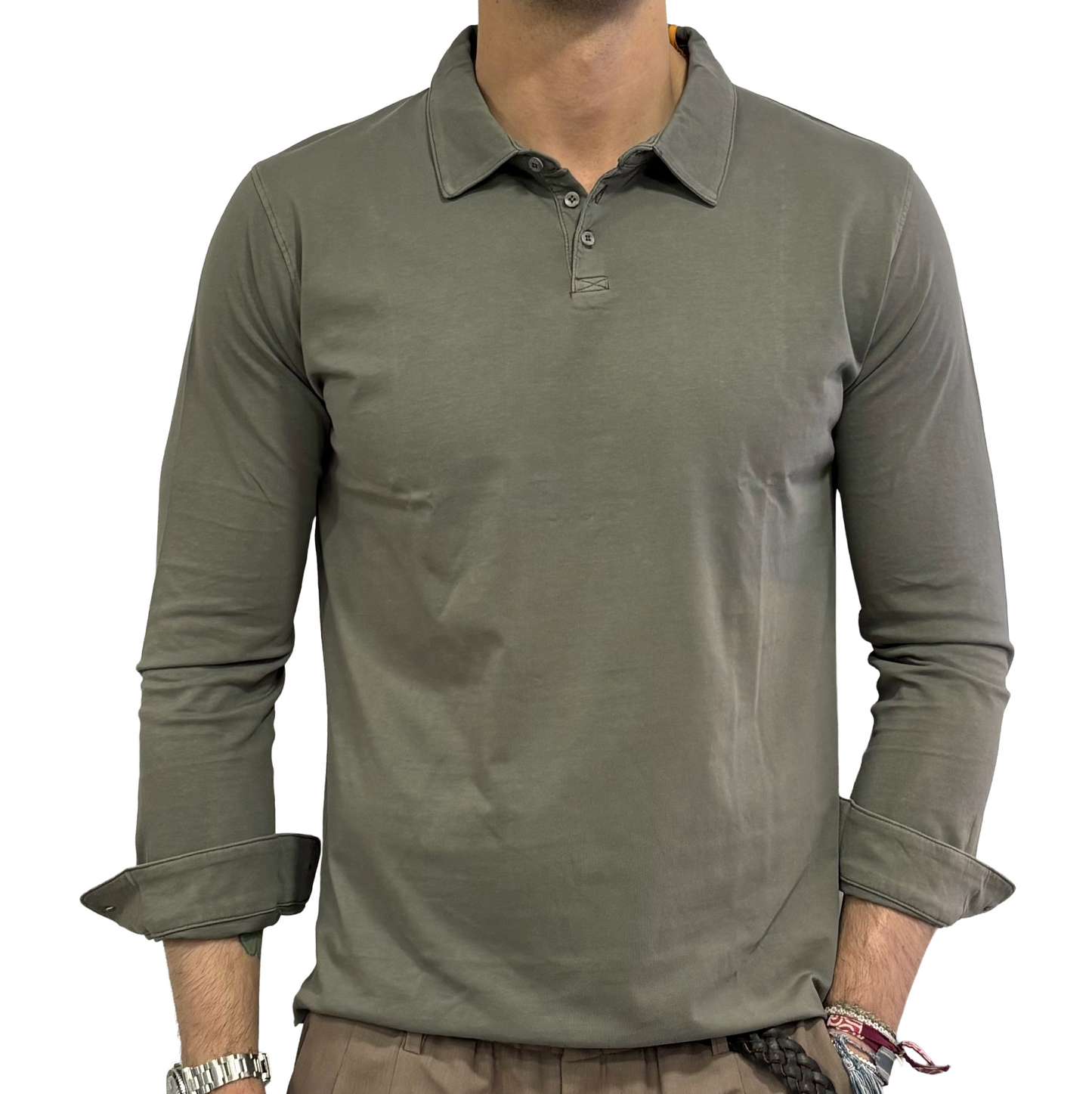 Polo camicia Homeward in jersey tre bottoni