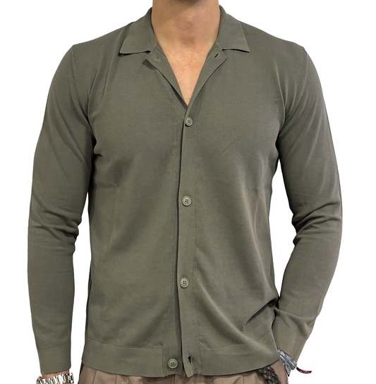 Polo camicia Homeward in maglia crepe cotton
