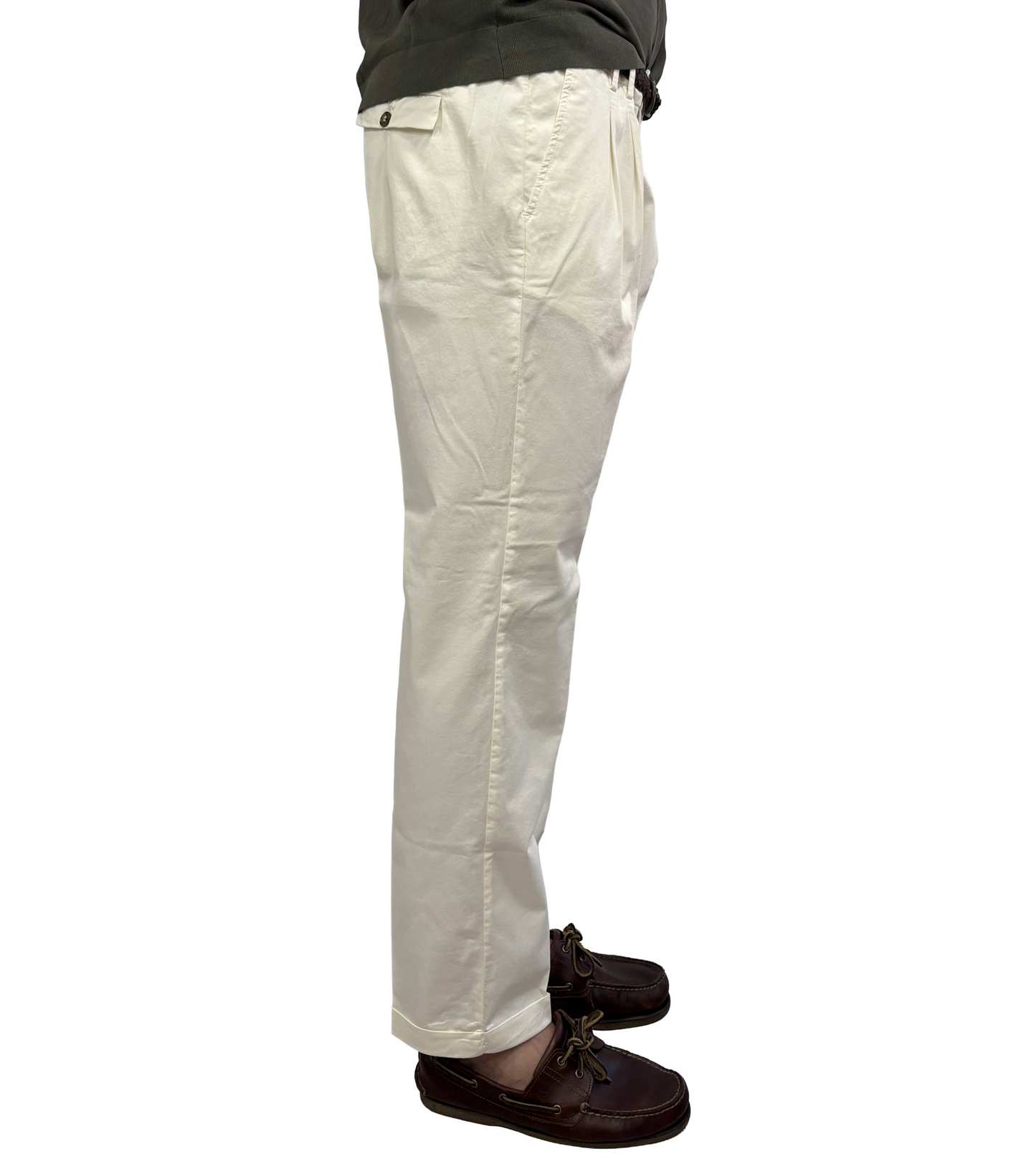 Pantalone in cotone doppia pence