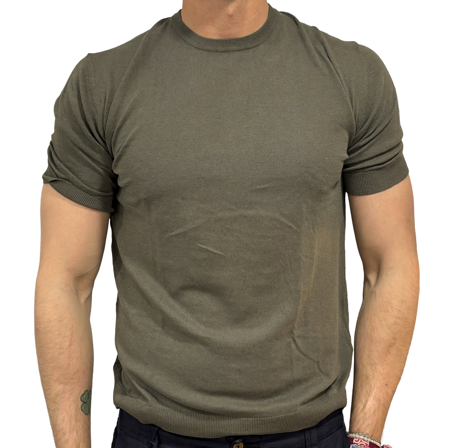 T-shirt in maglia lino e cotone Homeward