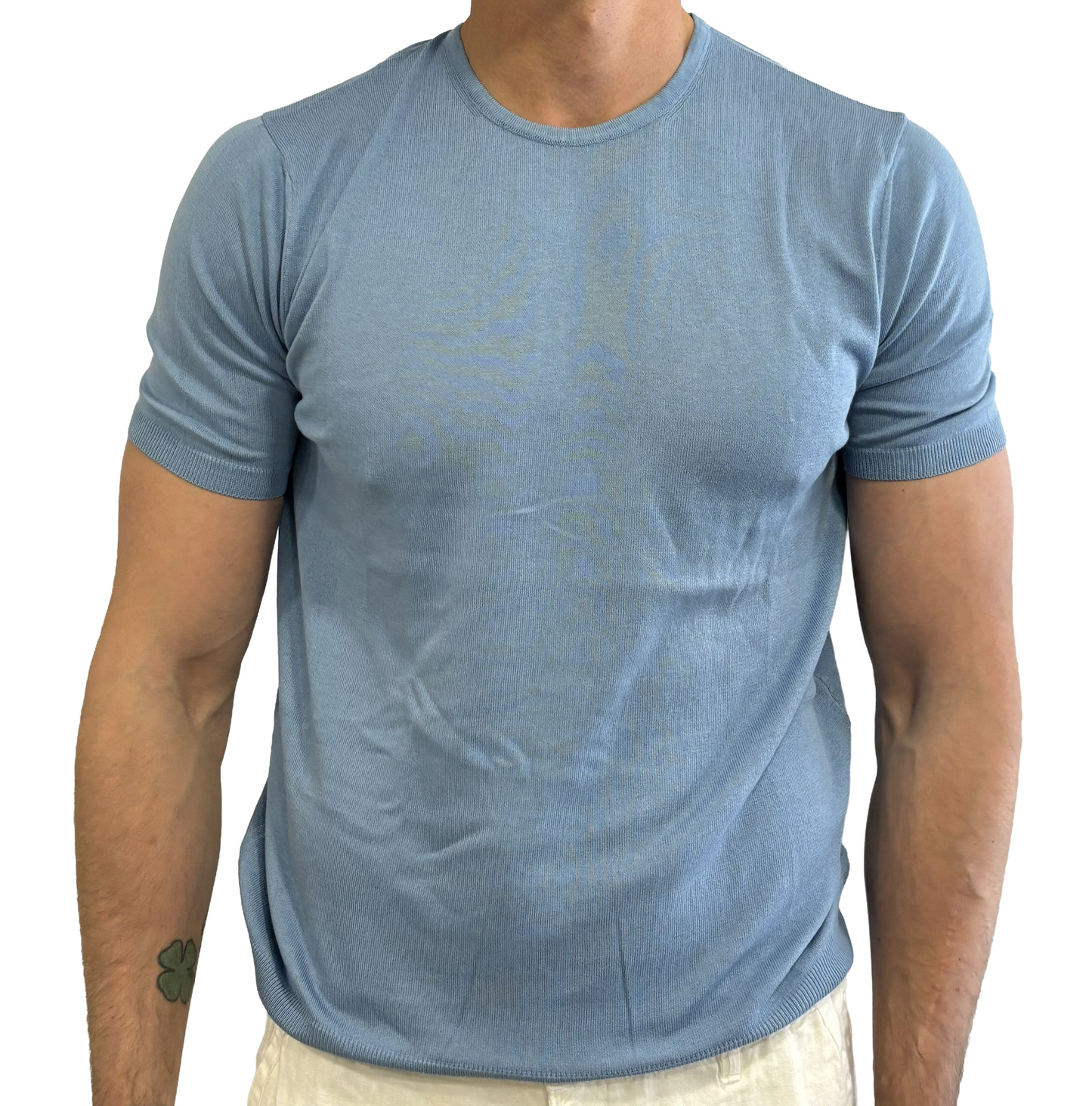 T-shirt puro cotone in maglia