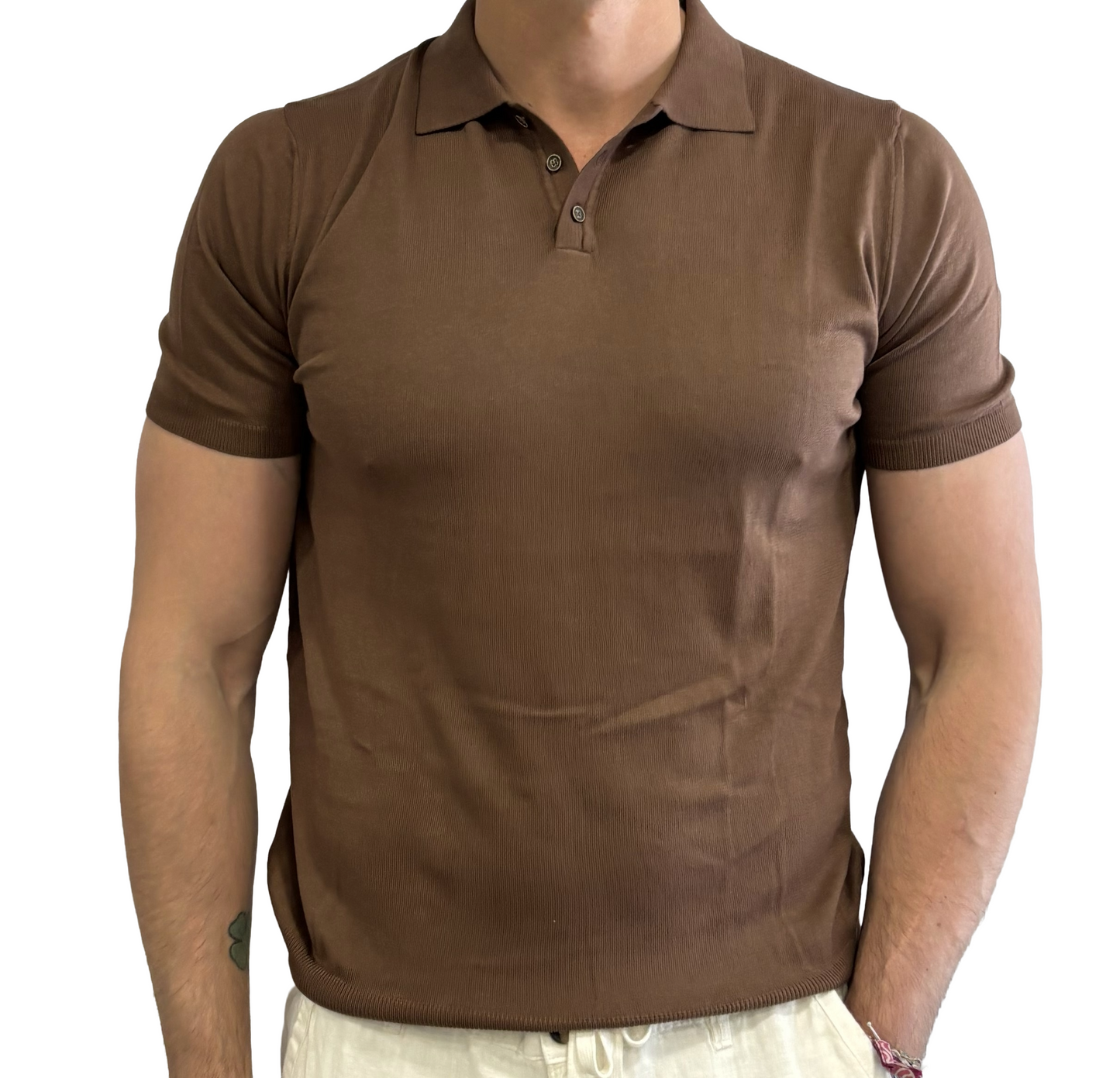 Polo puro cotone in maglia