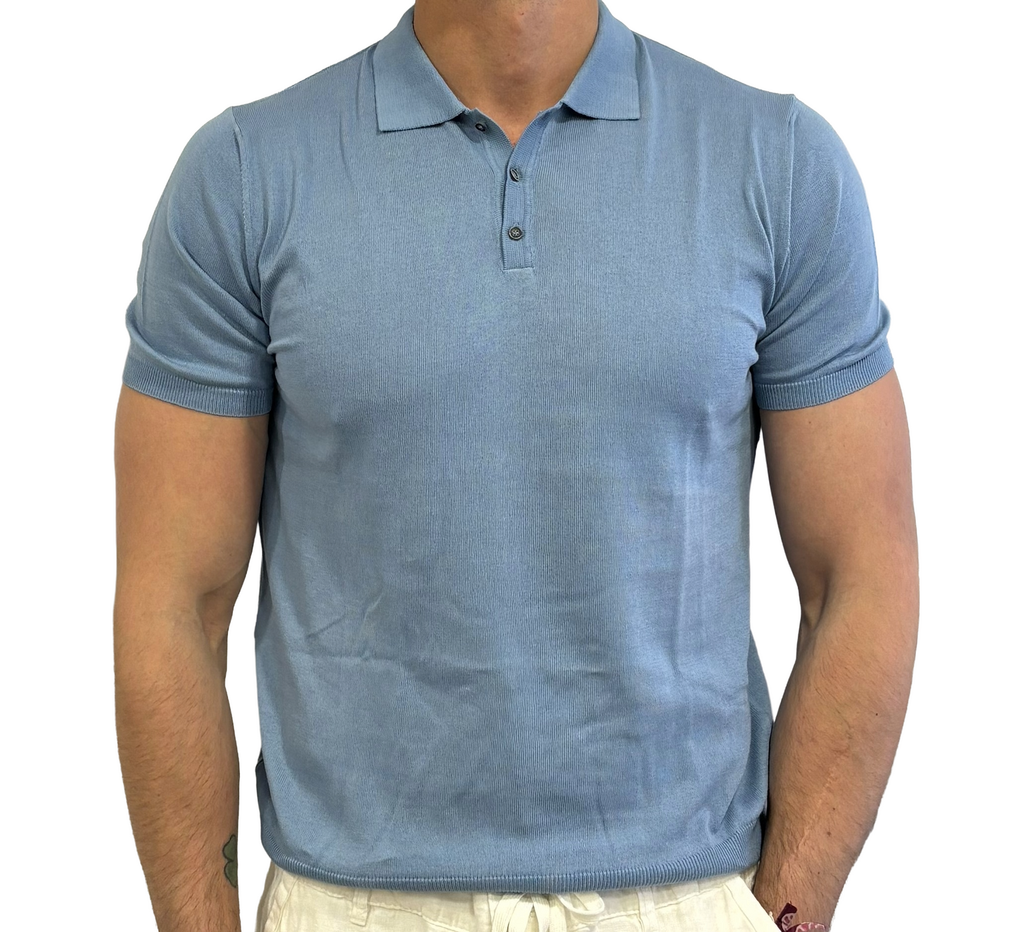 Polo puro cotone in maglia