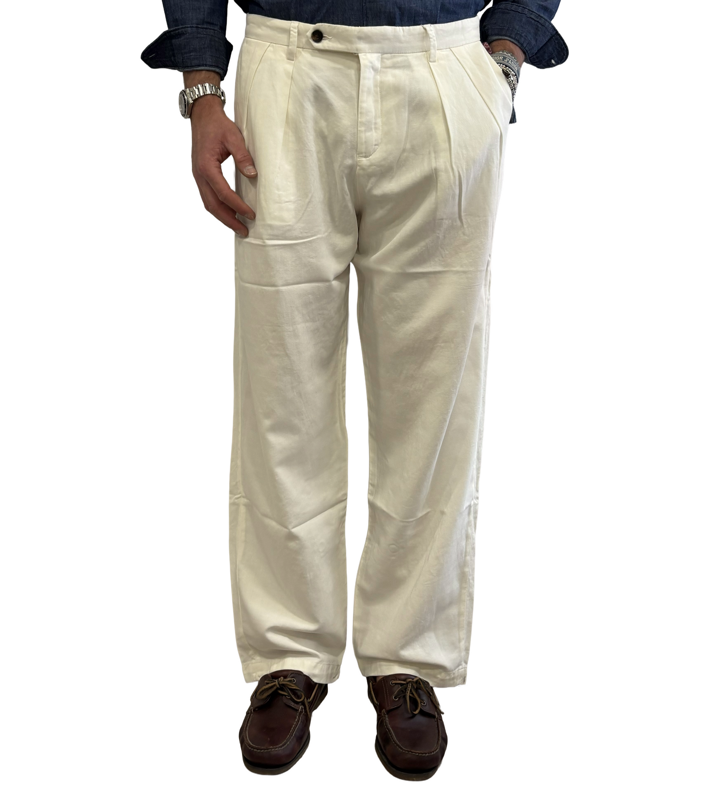 Pantalone over lino e cotone Yan Simmon