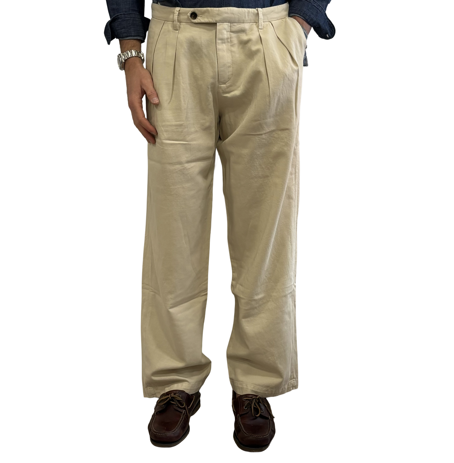 Pantalone over lino e cotone Yan Simmon