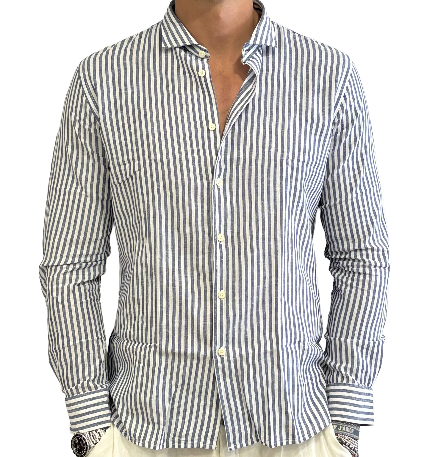 Camicia lino e cotone