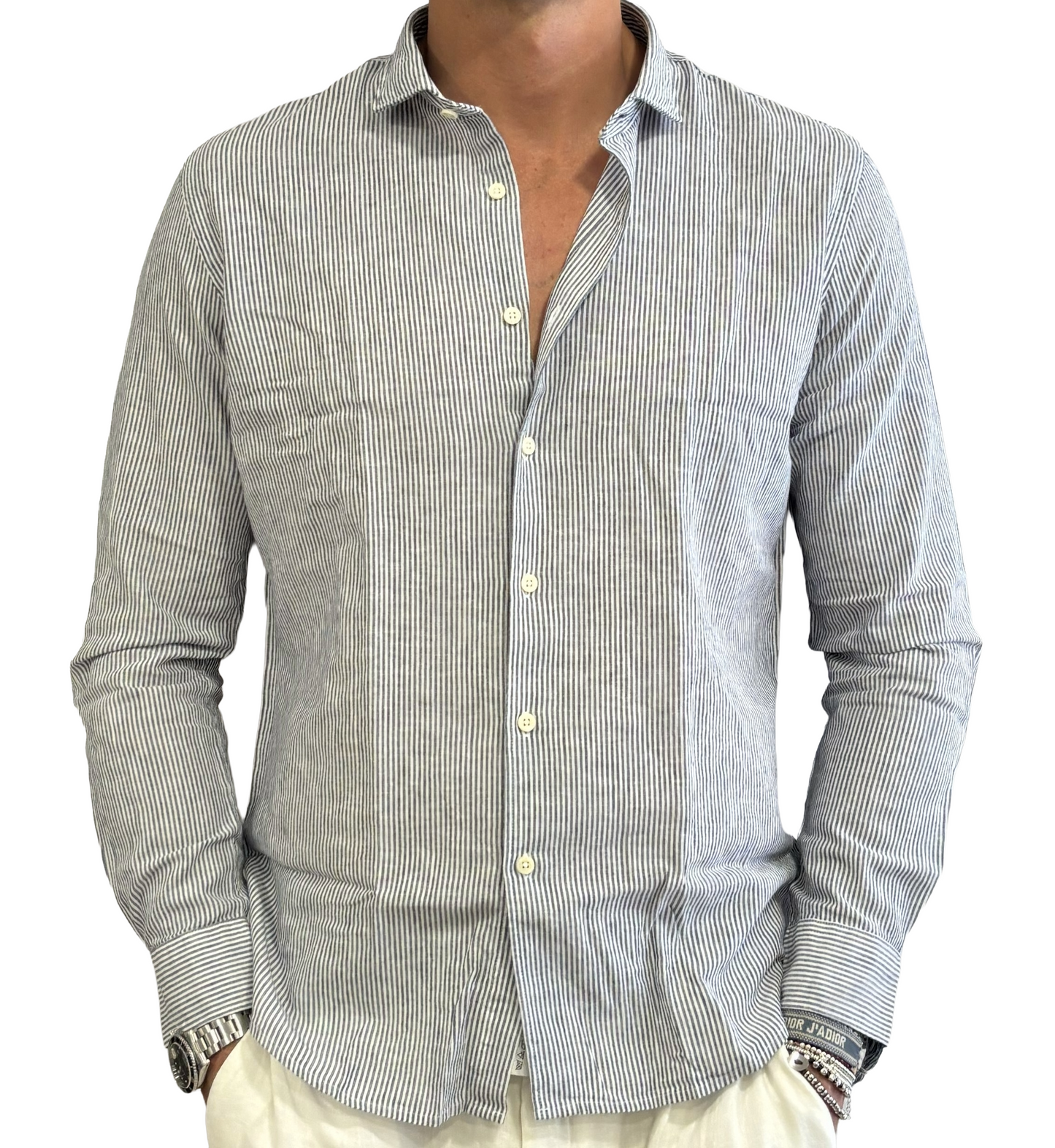 Camicia lino e cotone