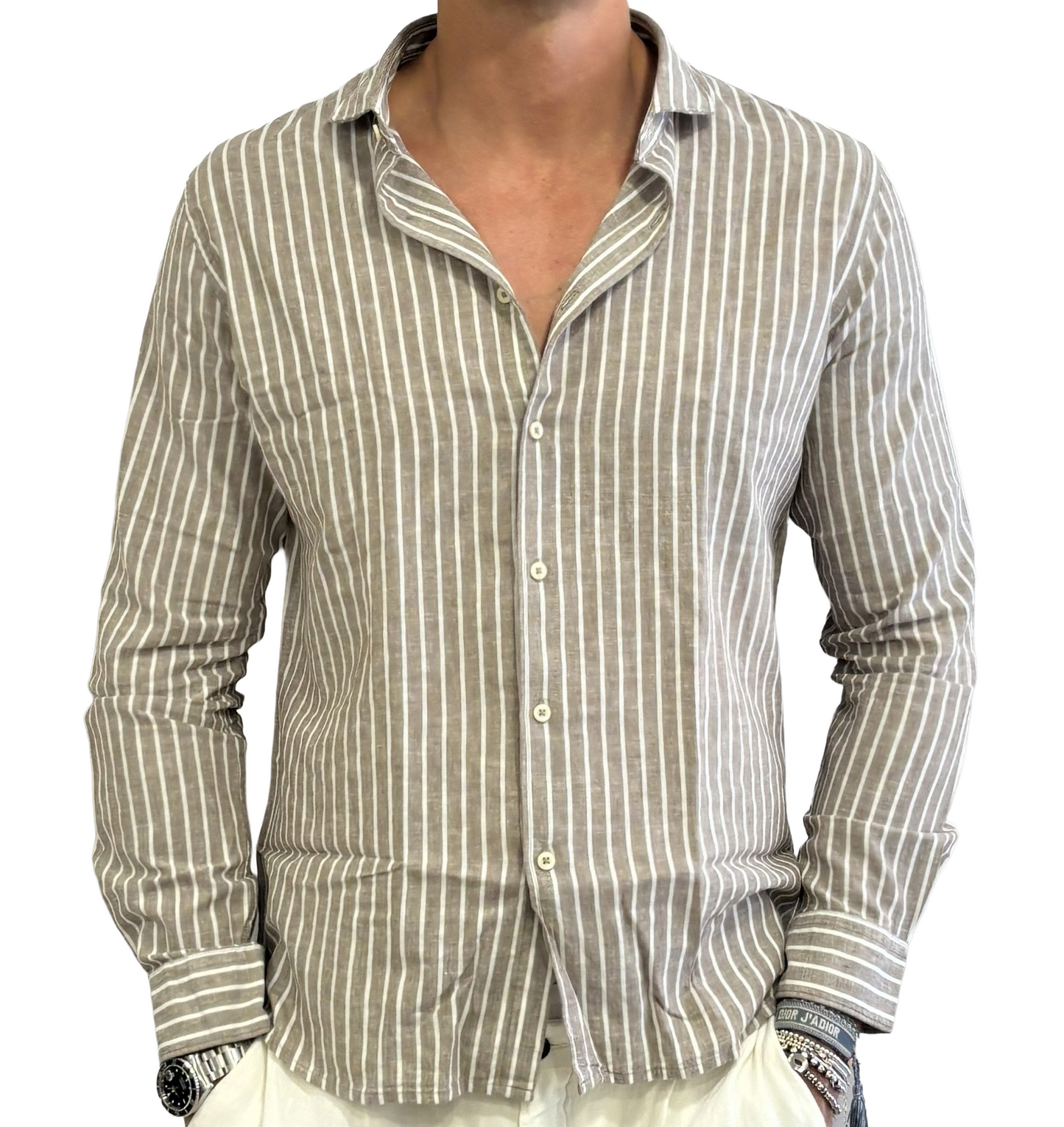 Camicia lino e cotone