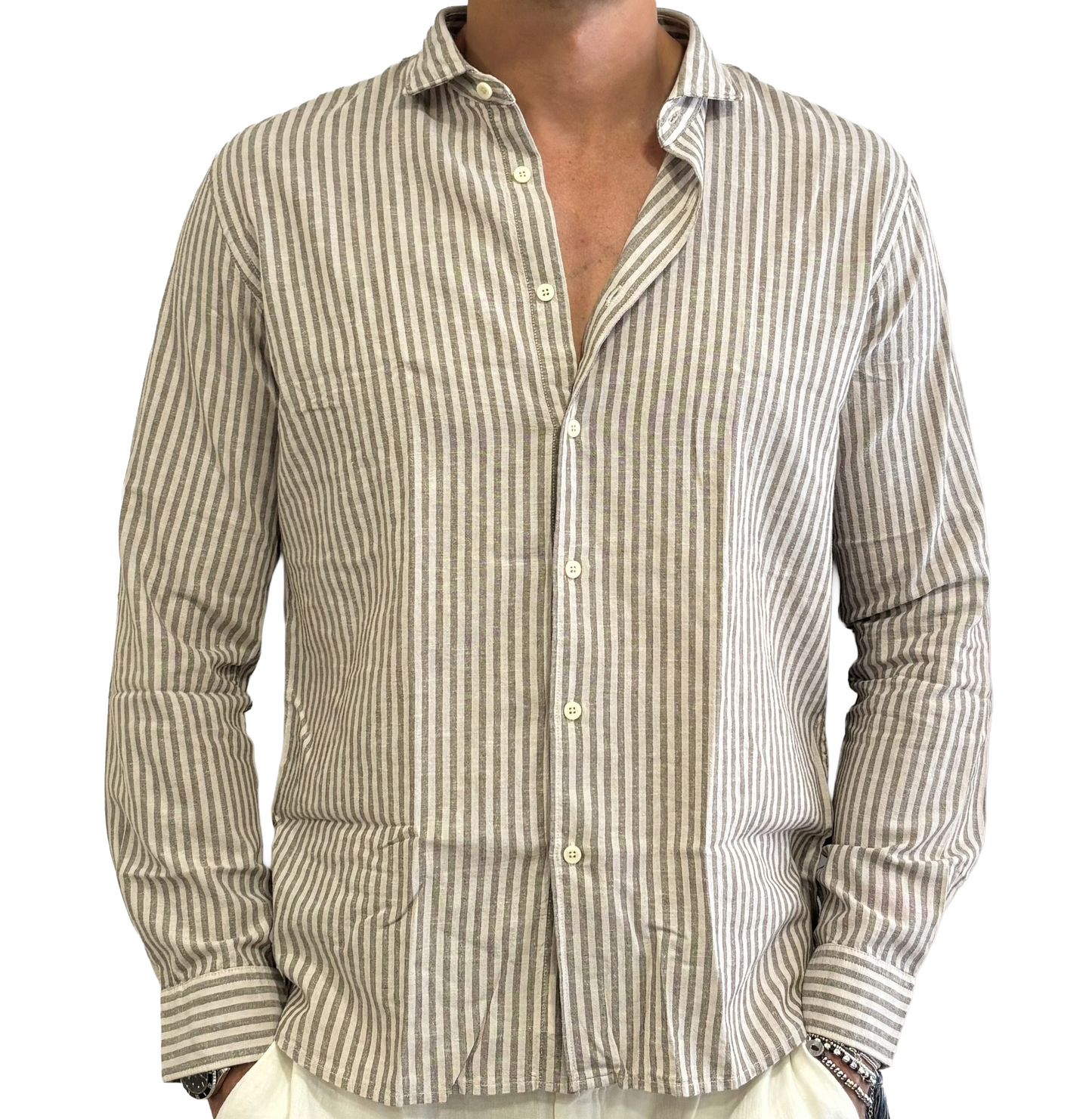 Camicia lino e cotone
