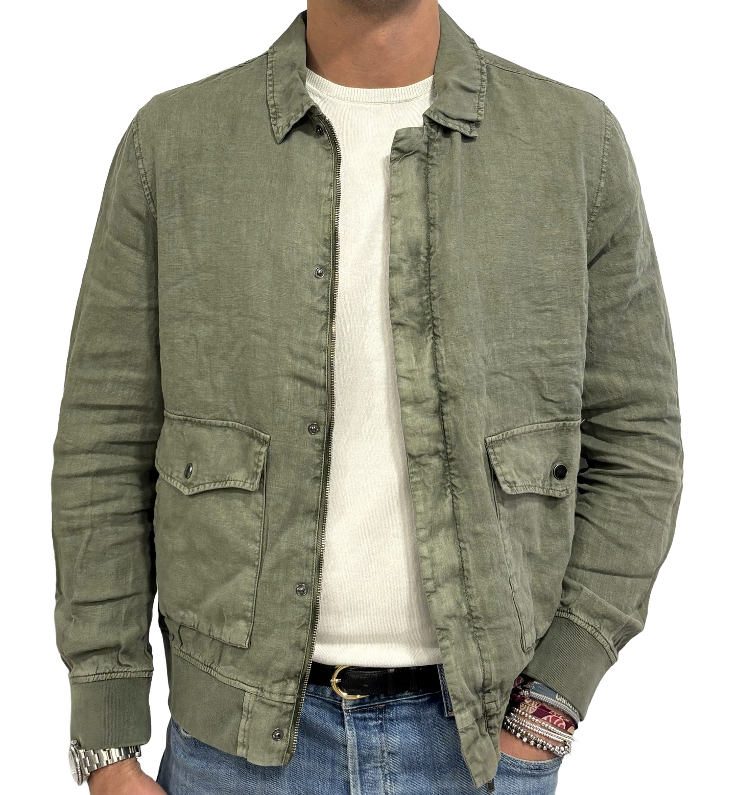 Bomber puro lino