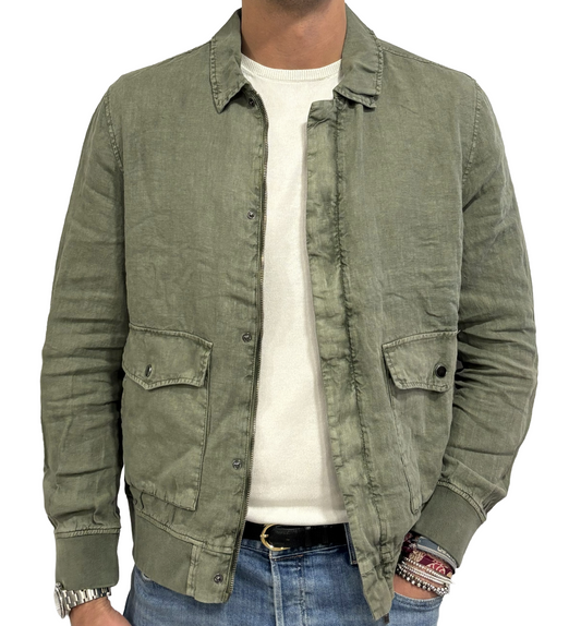 Bomber puro lino