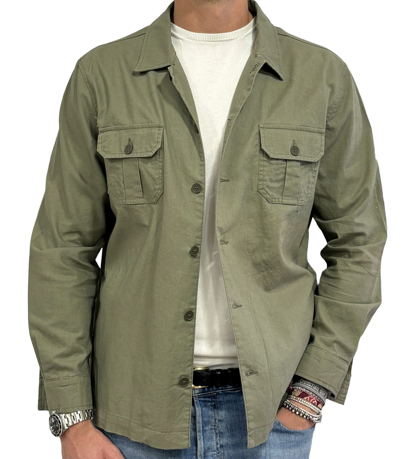 Giacca camicia puro lino Squad