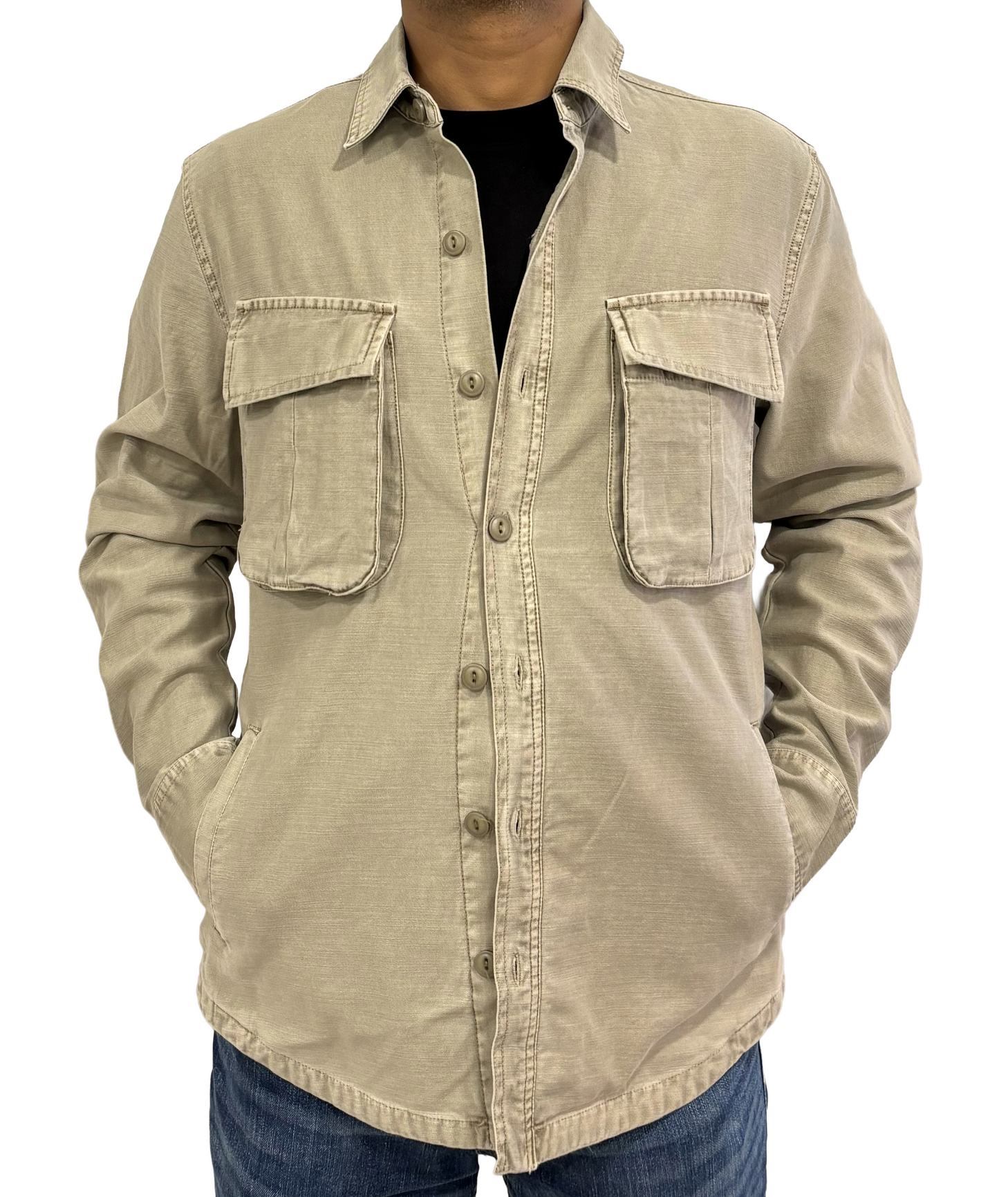 Giacca camicia puro cotone