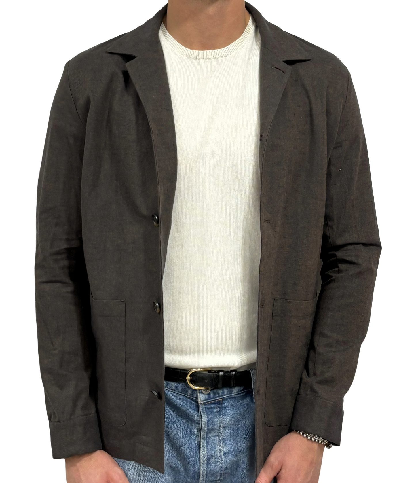 Giacca camicia lino e cotone Alley Docks
