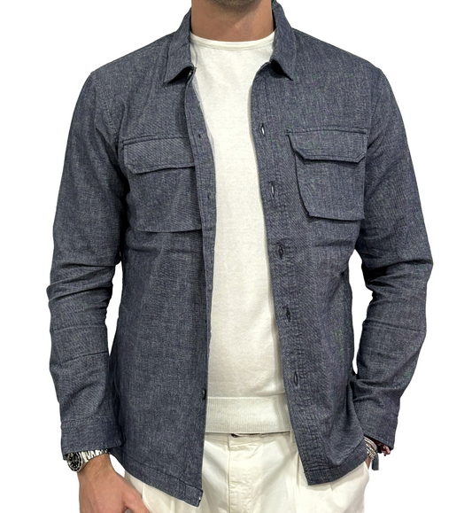 Giacca camicia denim