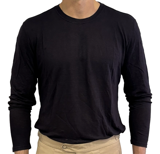 T-shirt puro lino manica lunga